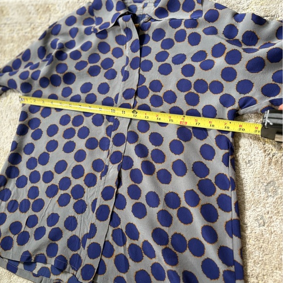 Babette Polkadot Silk Button down Blouse - Picture 9 of 11